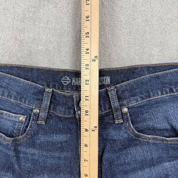 Harley Davidson Jeans Men’s 34x32 Blue Straight Leg Casual Biker Medium Wash - Picture 8 of 13